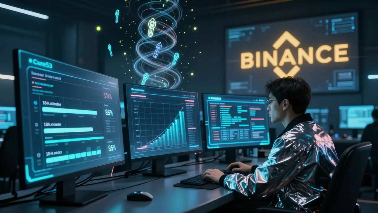 High-tech control room with transparency dashboards and 18-month repayment timeline.