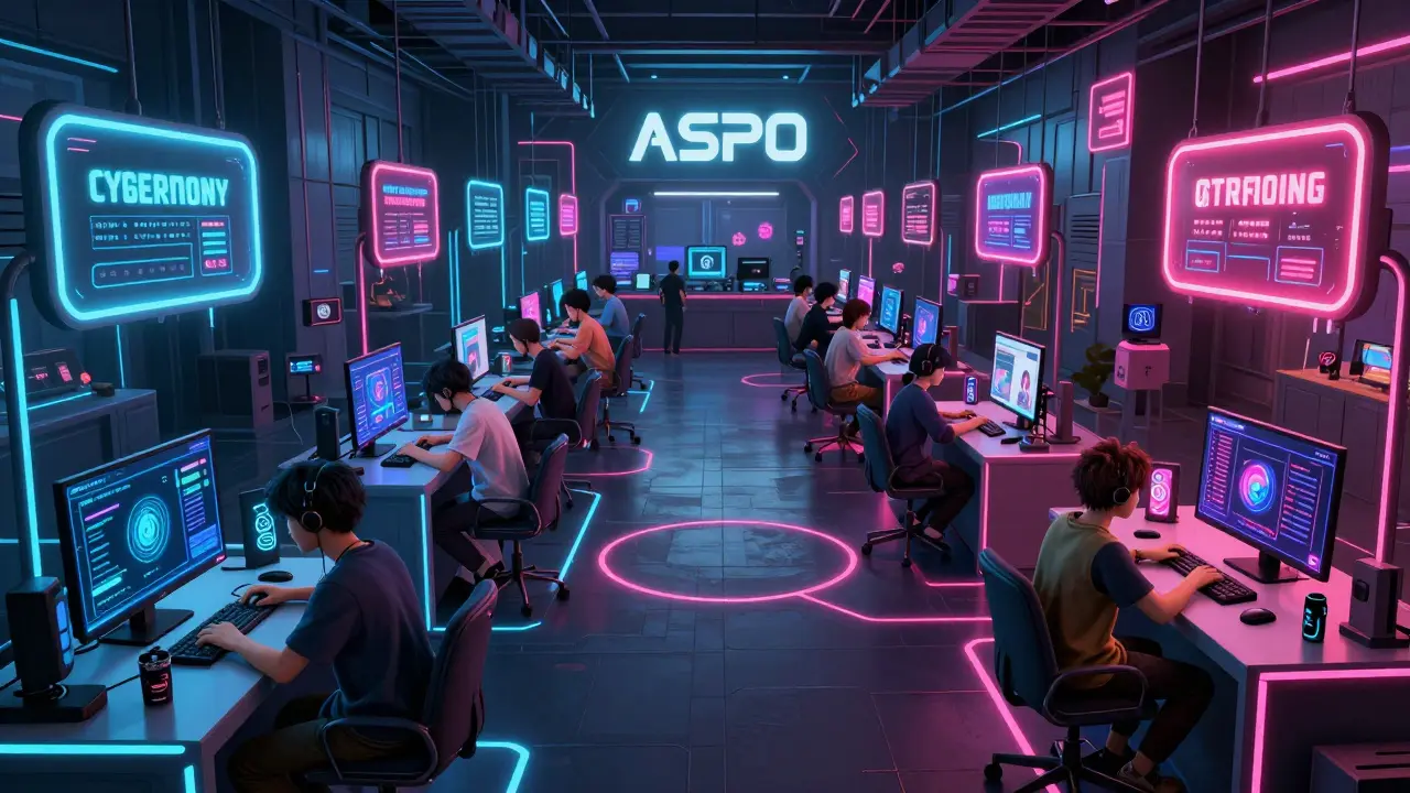 Futuristic virtual marketplace for ASPO World in-game assets