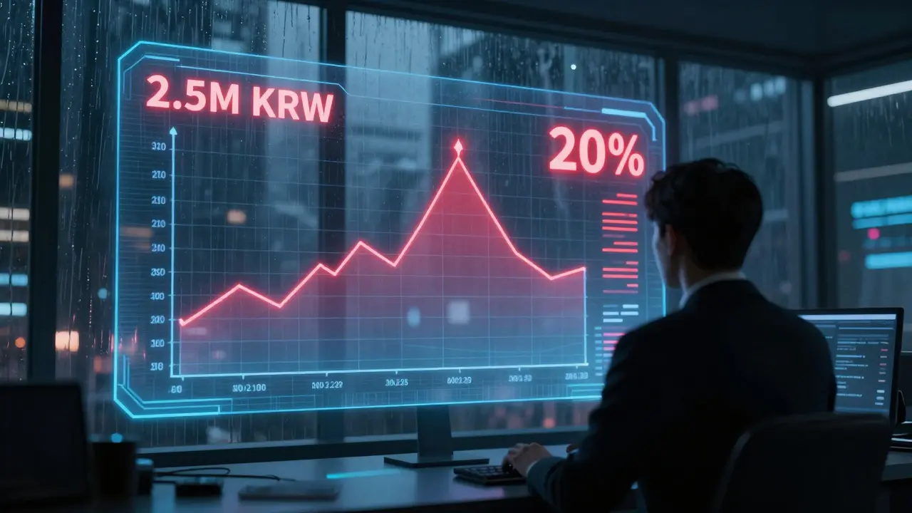 Holographic tax chart showing 20% rate threshold for crypto profits