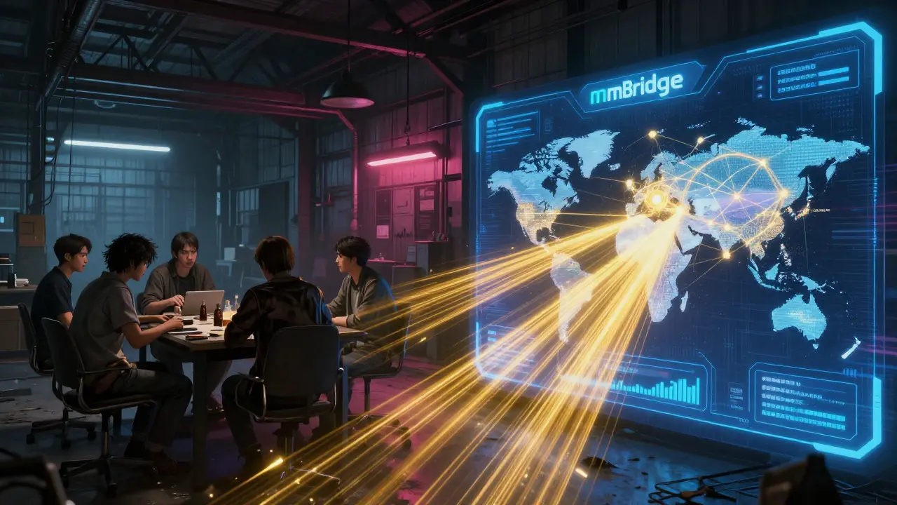 Contrast between risky underground crypto trade and official mBridge system