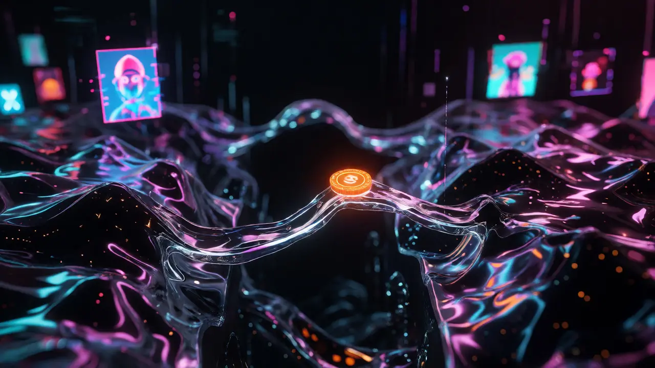 Abstract cyberpunk visualization of thin light bridges representing low liquidity and slippage risks.