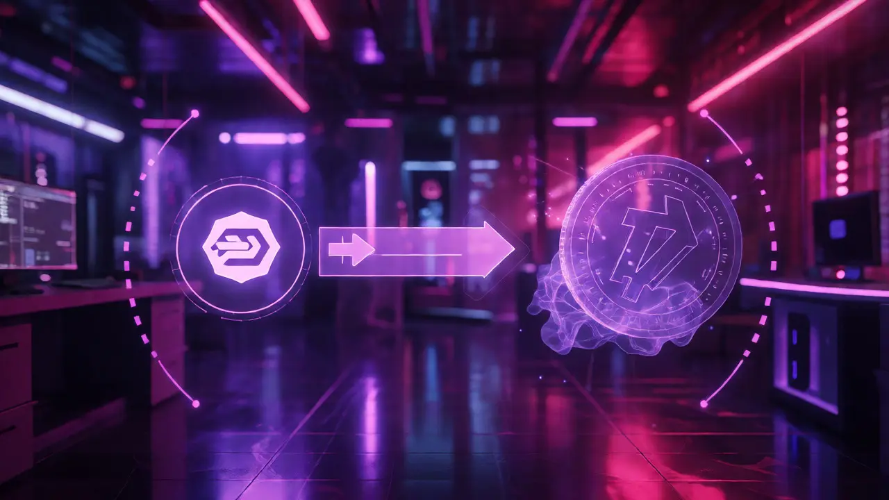 AR view of swapping USDT for a ghostly LIBFX token